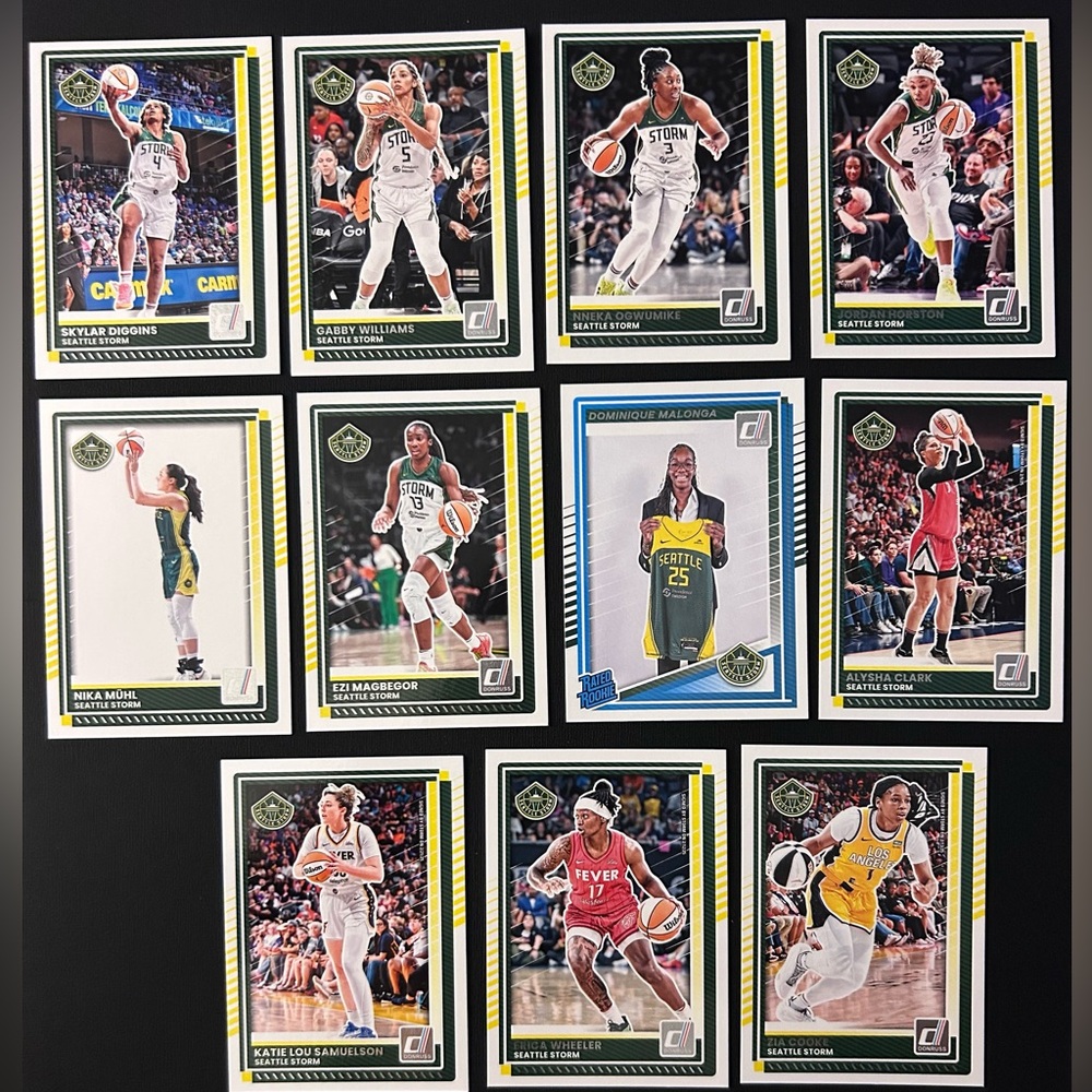 2025 Panini Donruss Seattle Storm Team WNBA Trading Card Lot of 11